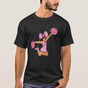 Coquette Bow Cheerleader Cheerleading Cheer Pink G T-Shirt