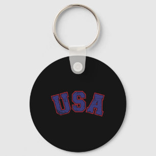 Coquette Bow Cherry 4th Of July Usa American Patri Key Ring