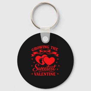 Coquette Bow Cherry Heart Valentine Pregnancy Reve Key Ring