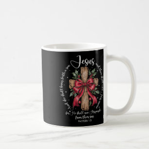 Coquette Bow Christian Christmas Cross She Shall B Coffee Mug