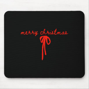 Coquette Bow Christmas Merry Christmas Xmas Family Mouse Pad