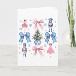 Coquette Bow Christmas Nutcracker Ballet Festive W Card