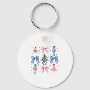Coquette Bow Christmas Nutcracker Ballet Festive W Key Ring
