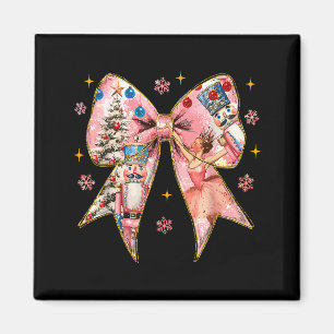 Coquette Bow Christmas Nutcracker Ballet Festive W Magnet