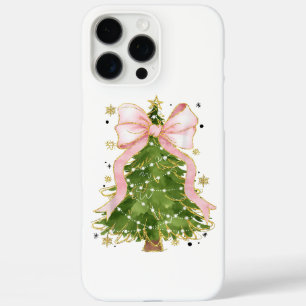 Coquette Bow Christmas Tree Holiday Girly Outfit W iPhone 16 Pro Max Case