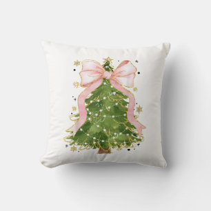 Coquette Bow Christmas Tree Holiday Girly Outfit W Cushion
