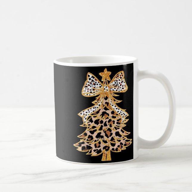 Coquette Bow Christmas Tree Xmas Holiday Girl Wome Coffee Mug (Right)
