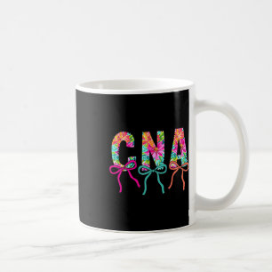 Coquette Bow Cna Nurse Summer Tropical Flowers Alo Coffee Mug
