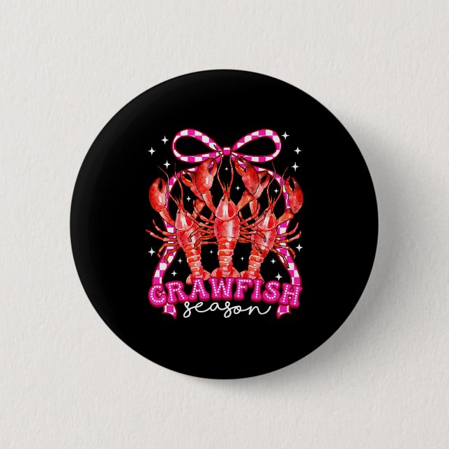 Coquette Bow Crawfish Boil Season For Men Women Ki 6 Cm Round Badge (Front)