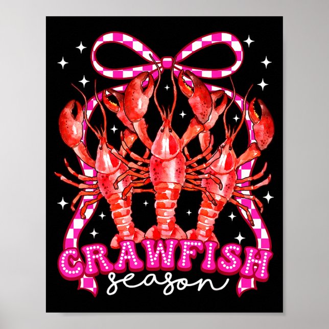 Coquette Bow Crawfish Boil Season For Men Women Ki Poster (Front)
