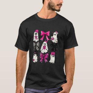 Coquette Bow Cute Ghost Halloween Pumpkin Spooky S T-Shirt