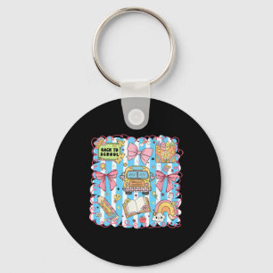 Coquette Bow Cute School Bus Girly Student Ck To S Key Ring