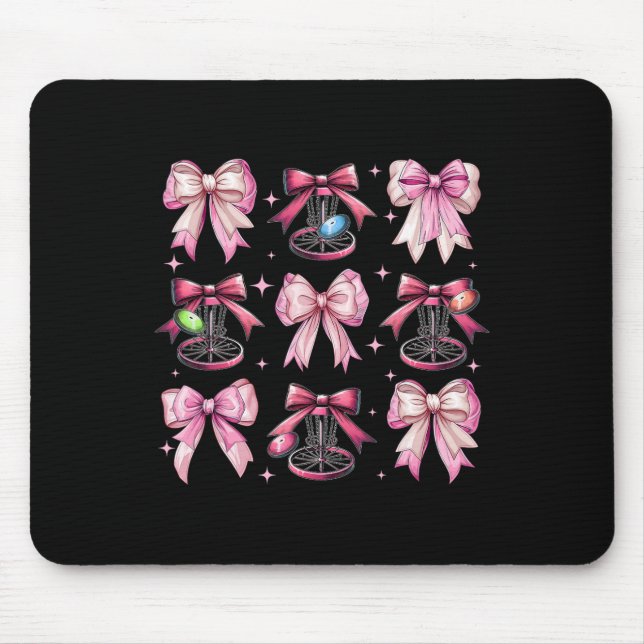 Coquette Bow Disc Golf Golfing Disc Golfer Sket Gi Mouse Pad (Front)