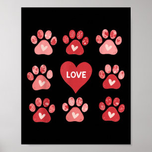 Coquette Bow Dog Paw Print Heart Valentine Dog Mum