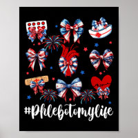 Coquette Bow Fireworks Phlebotomy Happy 4th Of Jul