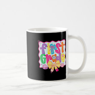 Coquette Bow First Grade Back To School 1st Grade Coffee Mug