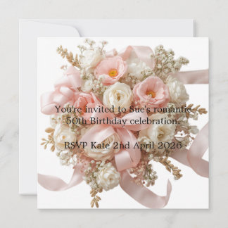 Coquette Bow Floral 50th Birthday Party 