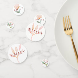 Coquette bow Florals Baby Shower Confetti
