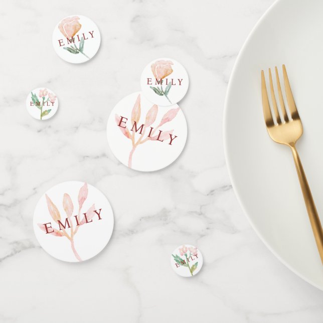 Coquette bow Florals Baby Shower Confetti (Group)