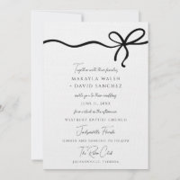 Coquette Bow Formal Wedding Invitation