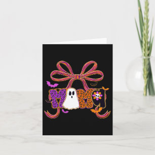 Coquette Bow Funny Family Halloween Boo Ghost Spoo Card