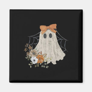 Coquette Bow Funny Halloween Lace Ghost Girly Spoo Magnet