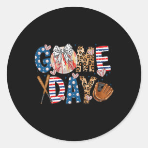 Coquette Bow Funny Sell Lover Game Day Sell Mum Li Classic Round Sticker