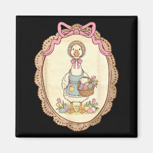 Coquette Bow Funny Silly Goose Bunny Eggs Happy Ea Magnet