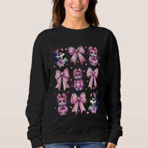 Coquette Bow Furry Fandom Fursona Fursuit Cute Fox Sweatshirt