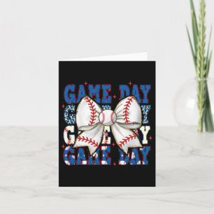 Coquette Bow Game Day Sell Softll Funny Cheer Mum Card