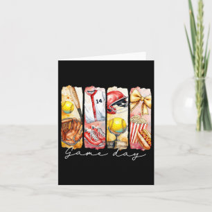 Coquette Bow Game Day Sell Softll Heart Love Mum L Card