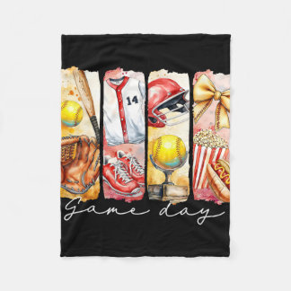 Coquette Bow Game Day Sell Softll Heart Love Mum L Fleece Blanket