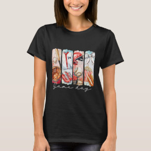 Coquette Bow Game Day Sell Softll Heart Love Mum L T-Shirt