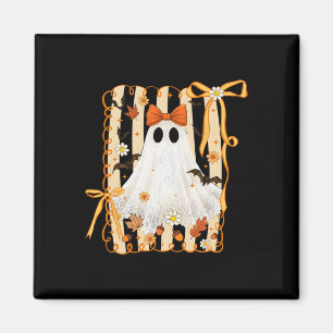 Coquette Bow Ghost Halloween Spooky Lace Ghost Gir Magnet