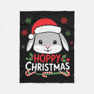 Coquette Bow Gramma Santa Reindeer Christmas Match Fleece Blanket