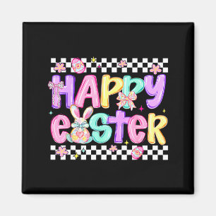 Coquette Bow Happy Easter Day Eggs Bunny Rabbit Bo Magnet