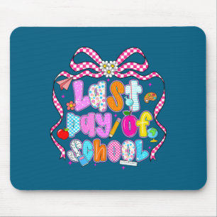 Coquette bow happy last day of school teacherCoque Mouse Pad