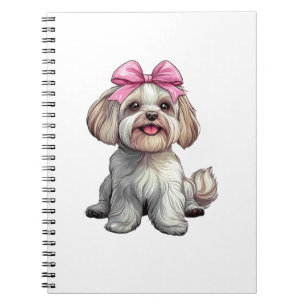 Coquette Bow Havanese Dog Mum Girl Pink Notebook