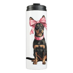 Coquette Bow Havanese Dog Mum Girl Pink Thermal Tumbler