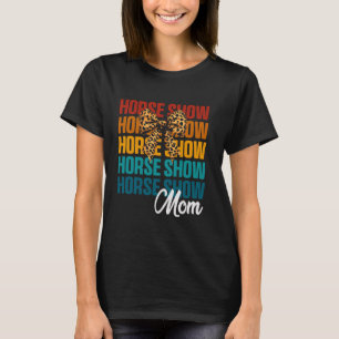 Coquette Bow Horse Show Mum Cute Equestrian Mother T-Shirt