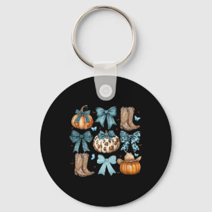 Coquette Bow Howdy Fall Western Pumpkin Boots Than Key Ring