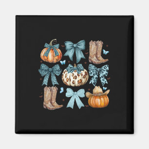 Coquette Bow Howdy Fall Western Pumpkin Boots Than Magnet
