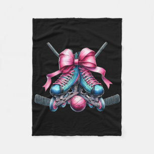 Coquette Bow Inline Hockey Player Girl Mum Mother' Fleece Blanket