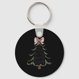 Coquette Bow Jesus Christmas Tree Oh Come Let Us A Key Ring