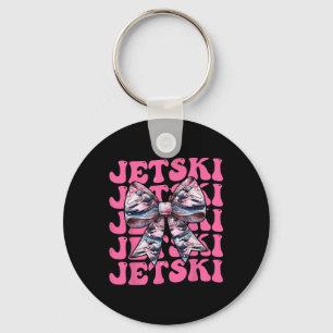 Coquette Bow Jet Ski Jet Skiing Girl Mum Mama Moth Key Ring