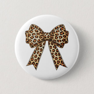 Coquette Bow Leopard Cheetah Sublimation 6 Cm Round Badge