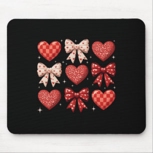 Coquette Bow Leopard Hearts Valentine Women Girl G Mouse Pad