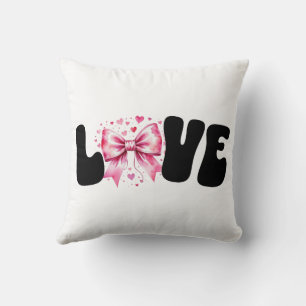 Coquette Bow Love Word  Cushion