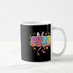 Coquette Bow Mama Bunny Easter Mum Boho Florals Fa Coffee Mug