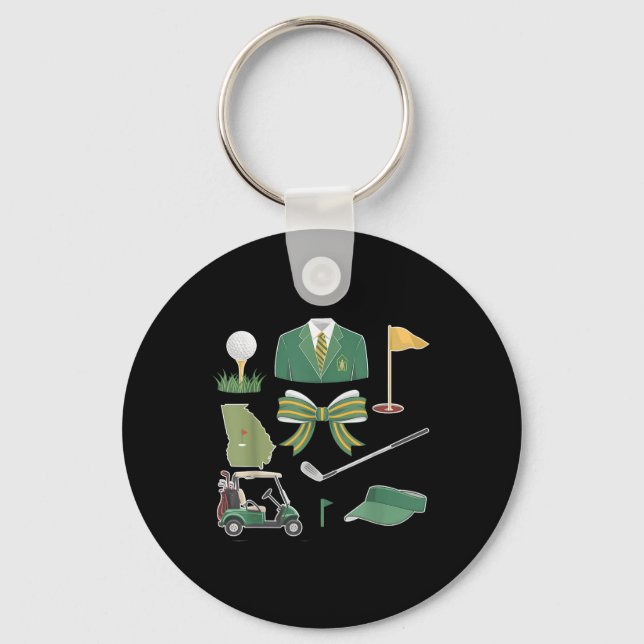 Coquette Bow Masters Golf Tournament Graphic For W Key Ring (Front)